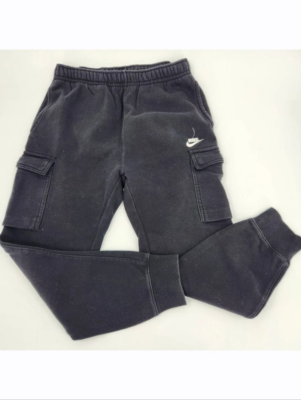 Nike Mens Sportswear Club Fleece Cargo Pants Size Medium Black
